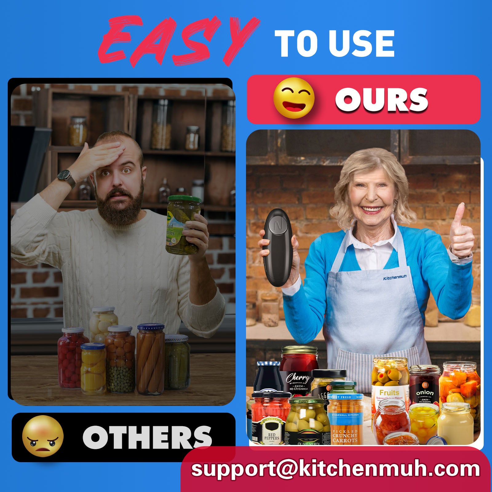 Higher Torque Electric Jar Opener for Seniors with Arthritis Fit Almost Jars Size, Strong Tough Automatic Jar Opener for Weak Hands, Hands Free Battery Operated Bottle Opener for Arthritic Hands Black