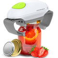 Higher Torque Electric Jar Opener for Seniors with Arthritis Fit Almost Jars Size, Strong Tough Automatic Jar Opener for Weak Hands, Hands Free Battery Operated Bottle Opener for Arthritic Hands White