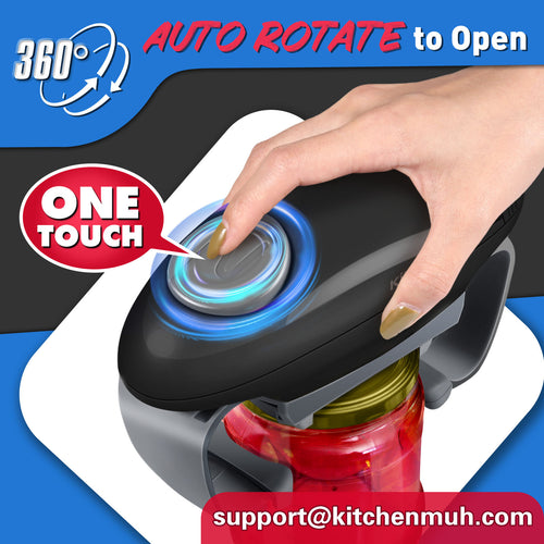 Higher Torque Electric Jar Opener for Seniors with Arthritis Fit Almost Jars Size, Strong Tough Automatic Jar Opener for Weak Hands, Hands Free Battery Operated Bottle Opener for Arthritic Hands Black